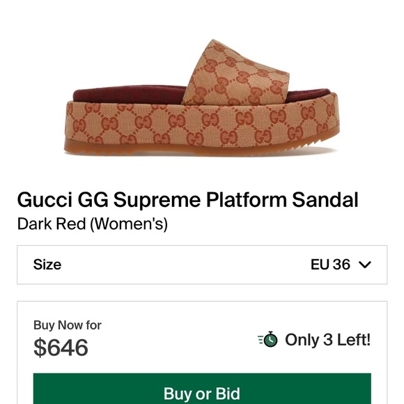 gucci platform sandals - Picture 4 of 4